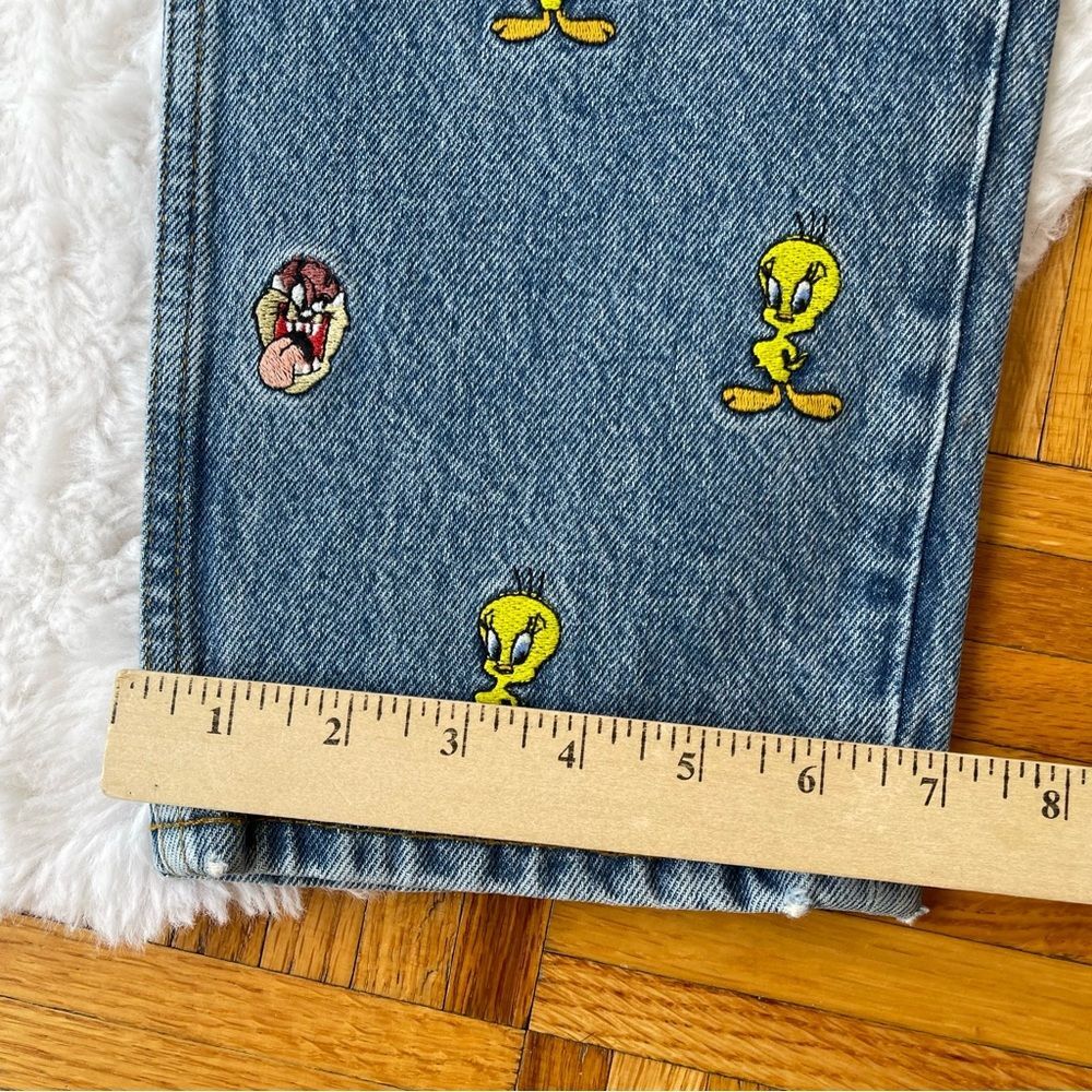 RARE Tommy Jeans x Looney Tunes Embroidered High Rise Jeans - Size 25/32 - Picture 13 of 16